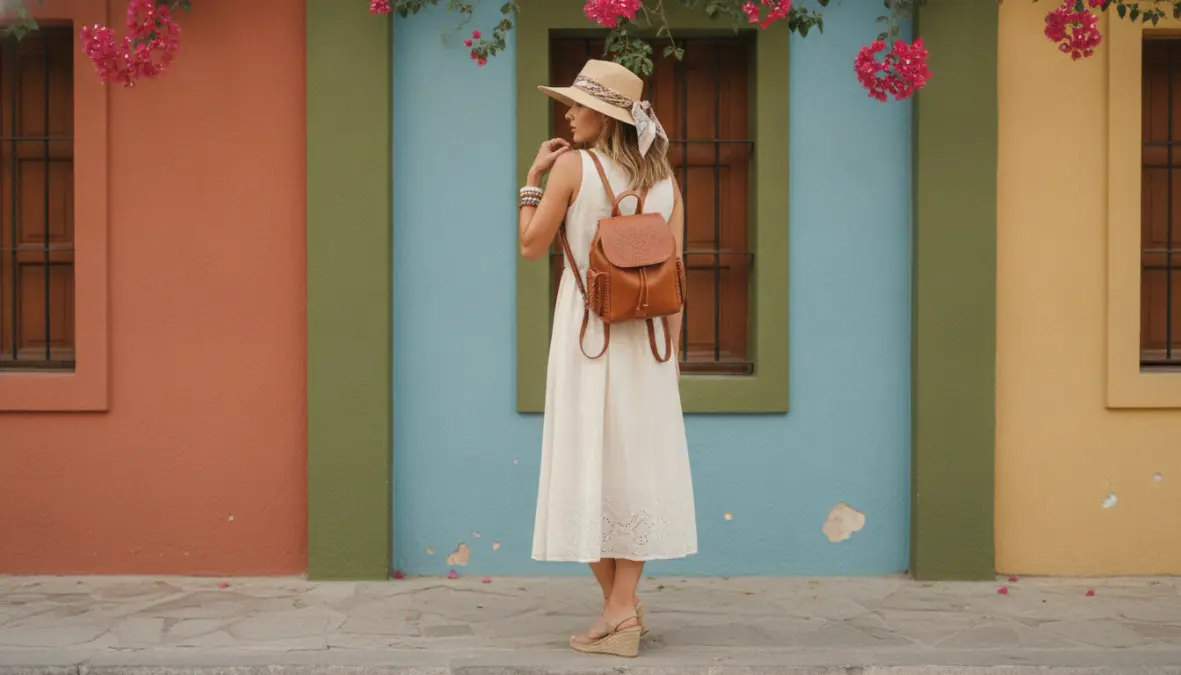 Outfit casual chic estivo con zainetto casual donna abbinato
