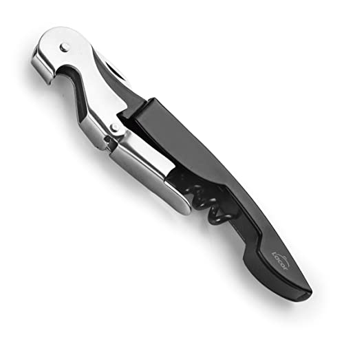 LACOR - Cavatappi da Cameriere Luxe 3 in 1, Acciaio Inox, Con Apribottiglie e Lama Corta Capsule