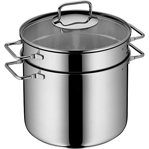 WMF 724919990 Pentola per Pasta con Inserto Scolapaste, Acciaio Inossidabile, Argento