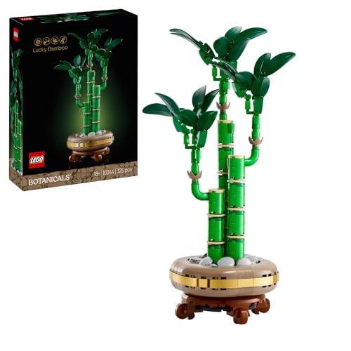 LEGO Botanicals Bamb&ugrave; del Buon Auspicio - Pianta Artificiale da Arredamento Interno con Vaso Finto - Decorazione di Casa o Ufficio - Idea Regalo per Donna, Uomo e Adulti da Collezione - 10344