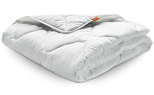 sleepling 190036 Piumino per Tutto L'Anno (Imbottitura 840 gr.), 100% Microfibra, Anallergico, 135 x 200 cm, Bianco